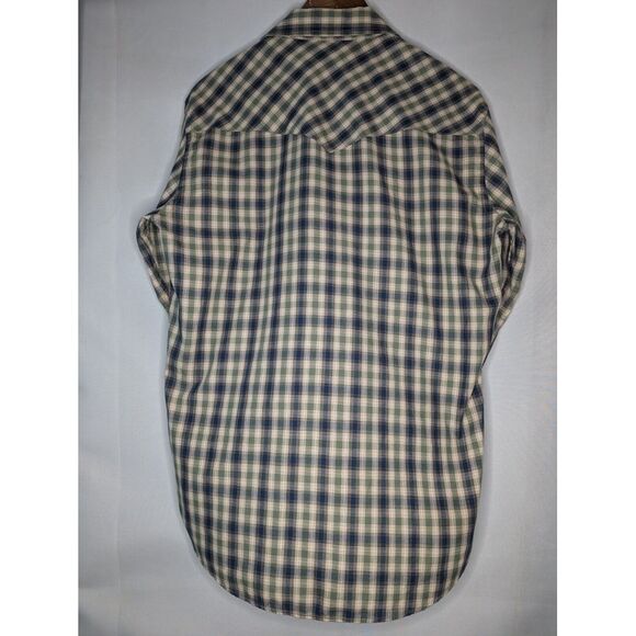 Pendleton Frontier Long Sleeve‎ Snap Button Shirt Men's Small Blue/ Green - Picture 10 of 15